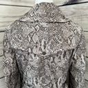 Platinum Utex Snakeskin Print Trench Rain Coat Tan Size M Photo 5