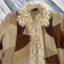 Vintage Y2K Patchwork Genuine Leather Faux Fur Trim Jacket “Mix Photo 4