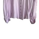 Laundry by Shelli Segal Laundry Women Top L Pale Purple 3/4 Laser Cut Puff Sleeve Button Up Softgirl NEW Photo 8