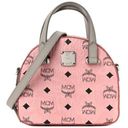 MCM  New Mini Half Moon Top Handle Satchel Purse Soft Pink Logo Crossbody… Photo 0