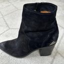 Frye NEW  Flynn Black Suede Ankle Pointed Toe Cowboy Booties Sz 8 Photo 2