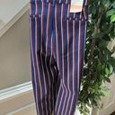 Harper  Women's Blue Striped Cotton Straight Legs Mid Rise Standard Dress Pant Photo 4