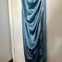 Elliatt Cocktail Dress Blue One Shoulder Ruched NWT Photo 6