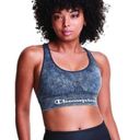 Champion NWT  Sports Bra Infinity Mid-Impact Racerback Padded Grey/Black Small Photo 0