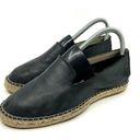 Free People  Black Leather Espadrille Flats Women's 8 US Photo 0