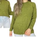 Lee Vintage  sweater green ribbed knit 1990s oversized sweater crewneck Small Photo 7