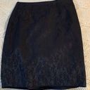 Dana Buchman Black patterned pencil skirt Photo 0