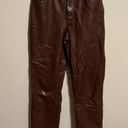 Abercrombie & Fitch  90s Straight Ultra High Rise Vegan Leather Pants Size 27 (4) Photo 3