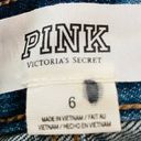 Victoria's Secret  Pink Rhinestone Cut Off Shorts Sz 6 rise 9 inseam 8 length 9 Photo 3