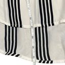 Como vintage  Drop Shoulder White and Black Stripe Semi-Sheer Tunic Size XL Photo 8