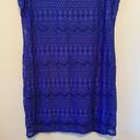 Tiana B  Dress Blue Embroidered Lace Scoop Neck Shift Dress Sz XXL NWT Photo 8