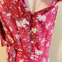 American Eagle  Red Floral Wrap Dress Medium Photo 4