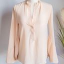 Alexis , 100% Silk Peach Pink Ruffle Flare Scallop Sleeve Blouse Top, XS, 4 6 Photo 0