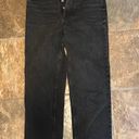 ZARA Flared Cropped High Waisted TRF Jeans Black Photo 1