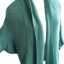 ZARA  Knit Cotton Short Cardigan Short Sleeves Slouchy Sweater Open Front M Teal Photo 0