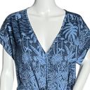 H&M Desmond & Dempsey X  Dress Womens XS Blue Tropical Linen Blend Preppy Coastal Photo 3