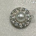 Swavorski Swarovski Pierced Earrings Silver Tone and Pearl Round Studs Photo 2