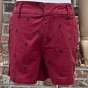 Jones New York NWT  red chino cargo shorts with embroidered anchors / 2 Photo 0