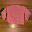 Nirvana NWOT  Women's Preppy Smiley Face Crewneck Sweatshirt pink  XL Photo 6