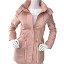 Cole Haan  Womens Size XS Blush Pink Parka Jacket Removable Hood Adjustable Waist Photo 0