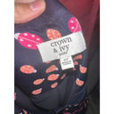 Crown & Ivy  navy/pink ladybug print button front dress size 4P Photo 8