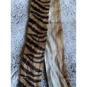 Furla  Women's Black & Brown Modern Zebra Print Scarf One Size Photo 8