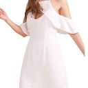 BB Dakota NEW  Kaless Off Shoulder White Ruffle Cut Out Shift Dress Women’s 10 Photo 0