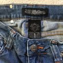 Cello  JEANS DISTRESSED BLUE BOOT CUT JEANS SIZE 1 Photo 6