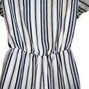 Everly  Blue  White Striped Tie Side Faux  Wrap Romper NWOT Size M Photo 5