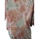 Dress Barn  Y2K Floral Embroidered 3/4 Sleeve Top Photo 3