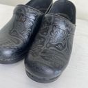 Dansko Tooled Leather Clog Shoes Euro 36 US 6 Black Photo 3