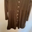 Zenana Outfitters Shirred Waist Buttoned Cardigan Olive Green Photo 4