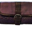 ee:some Elizabeth Arden Wristlet Women's Snakeskin Style Purple Snap Closure Photo 0