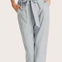 Apana  Putty Grey Paperbag High Waist Belted Pants Photo 0