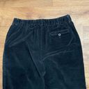 L.L.Bean  Classic Fit Womens Black Corduroy Slacks Size 14P Cropped Pants 500953 Photo 3