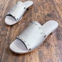 Brighton  • Night Sandals leather studded slides Zinc Pearl made in Italy Photo 1