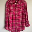 Pilcro  Anthropologie Plaid Button Down Pink Photo 2