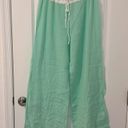 Tori Richard Honolulu Resort Wear Cover Up Lightweight Cotton Wide Leg Pants Green Size L Photo 1