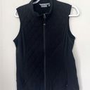 Athleta  Black Quilted Zip Up Vest Pockets Side Panels ~ 65336 Women’s Size M Photo 0