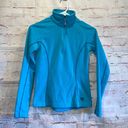 Mountain Hardwear  XS pullover fleece fitted blue half zip up long sleeve Photo 0