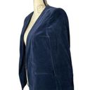 Nordstrom Vintage‎  Town Square Size 8 Velvet Velour Blazer Jacket Victorian Blue Photo 2