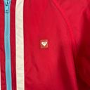 Roxy Quiksilver Red Striped Long Sleeve Windbreaker Jacket w/ Packable Hood Sz S Photo 1