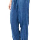 Rebecca Taylor  La Vie Tissue Denim Chambray High Rise Tapered Smocked Hem Pant Photo 1