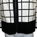 White House | Black Market  Black and White Graph Check Zip Front Jacket NWOT Sz. 4 Photo 4