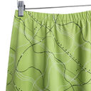 American Vintage Vintage 90s Bright Green Abstract Squiggles Print Spandex Mini Skirt XS Photo 1