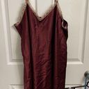 Lane Bryant  Intimates plus size 18/20 Nightie Wine cream lace Sexy Slip Dress Photo 0