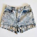 American Apparel  High-Rise 90s Acid Wash Denim Shorts, Size 24W Photo 0