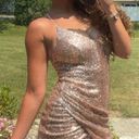 B. Smart   Gold Sequin Party Racer Back Sleeveless
Mini Cocktail Party Dress Photo 2