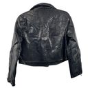 Modcloth NWT  Crocodile Rock Black Faux Leather Moto Jacket Size Large Photo 1