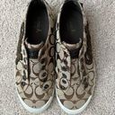 Coach Brown Beige Tan Sneakers Slip Ons Photo 1